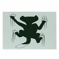 thumbnail image 1 of Modern Cutting Board, Cat Scratching the Wall Animal Fun Kitty Pet Humor Illustration, Decorative Tempered Glass Cutting and Serving Board, Small Size, Dark Green White, by Ambesonne, 1 of 1