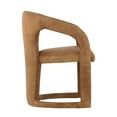 thumbnail image 3 of Benjara Chie 23 Inch Dining Chair, Brown Polyester, Cantilever, Solid Wood Frame, 3 of 5