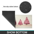 thumbnail image 7 of Christmas Kitchen Rug Set of 2 Absobent Kitchen Mats for Floor,Merry Christmas Pink Triangle Tree Kitchen Floor Mats for Bathroom,Room Bedroom (47x17+30x17in), 7 of 7