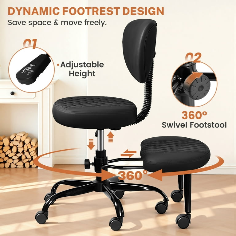 CoolHut Meditation Chair with Back Support, Ergonomic Lumbar