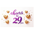 thumbnail image 6 of LUUFILx Cheers to 29 Years Banner Background Heart Backdrop Party Decoration Celebration Supplies Birthday Wedding Anniversary Valentine's Day Event, 6 of 7
