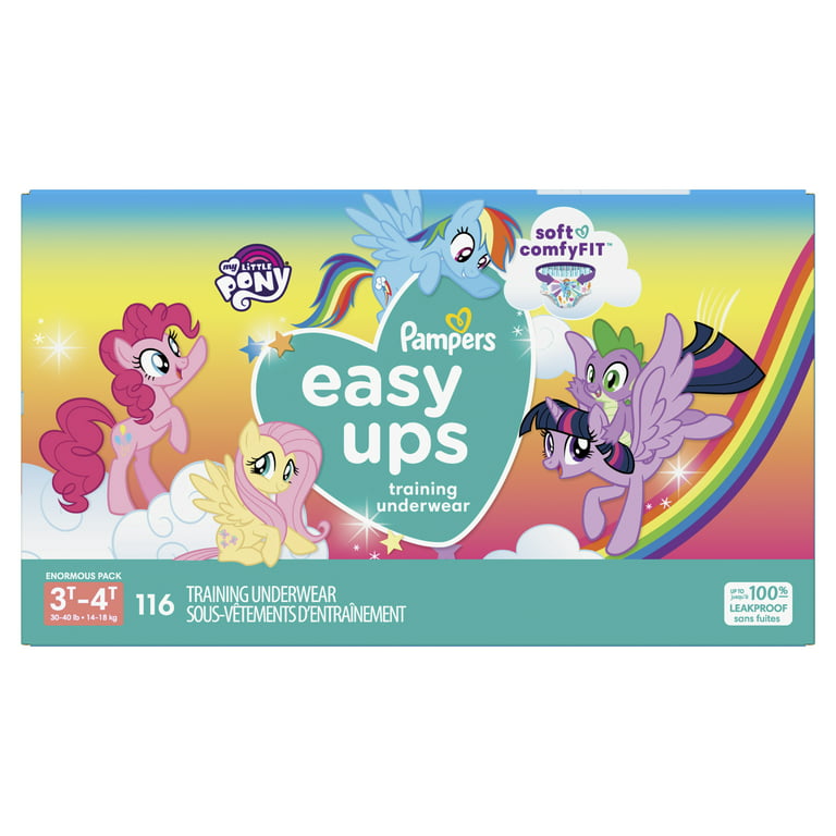 Pampers Easy Ups Training Underwear Girls, Size 3T-4T, 116 Ct