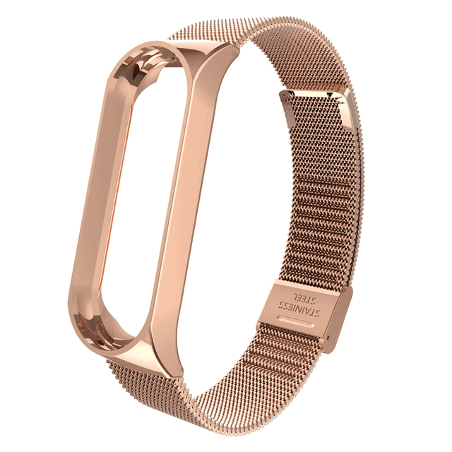 Correa De Acero Inoxidable Unisex S / M / L 226 mm / 22.6 cm / 8.9 in Para Smart Watch Xiaomi Compatible Con Mi Band 6 / 5 / 4 / 3 En Distintoss Colores Flexible / Ajustable / Confort / Resistente.