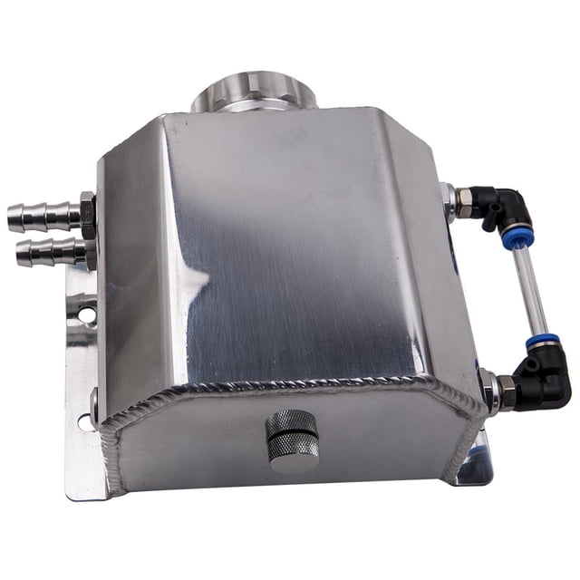 Universal Aluminum 1000ml Coolant Radiator Overflow Recovery 1L Oil Tank Bottle