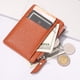 thumbnail image 3 of Monedero Cuero Retro para Mujer 5 Uds. Tarjeta Con Patrón Litchi (café), 3 of 9