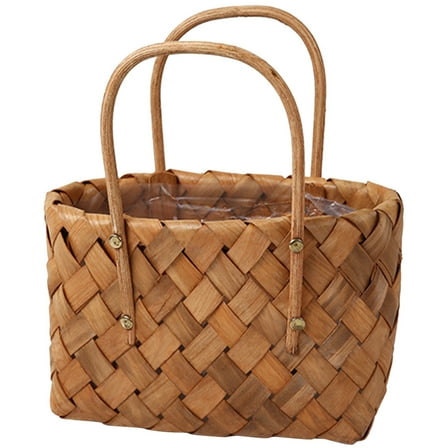 GAXIRE Small Basket Coffee Wood 1Pack 9.4X4.7In