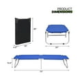 thumbnail image 2 of Portable Fold Up Camping Bed Cot, Lightweight Military Tent Camping Cot Bed with Storage Bag for Camping, Traveling, Picnic and Outdoor, Blue, 2 of 5