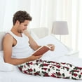 thumbnail image 4 of Yiaed Rose Flowers Print Men's Lounge Pants, Loose PJ Bottoms, Long Pajama Pants for Men-X-Large, 4 of 5
