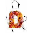 thumbnail image 1 of Letter D Apron Alphabet Symbol with Various Different Daisies Chamomiles Colorful Summer Petals, Unisex Kitchen Bib Apron with Adjustable Neck for Cooking Baking Gardening, Multicolor, by Ambesonne, 1 of 3