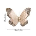 thumbnail image 3 of YIKA 1Pcs Christmas Tree Decoration Sparkling Butterflies Accessories With Clips Christmas Flowers/Wedding/Festival Scene Decoration Props Christmas Decoration Rose Gold, 3 of 6
