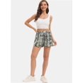 thumbnail image 6 of Womens Low Waisted Plaid Print Pajama Lounge Pants Elastic Cute Button Shorts, 6 of 6