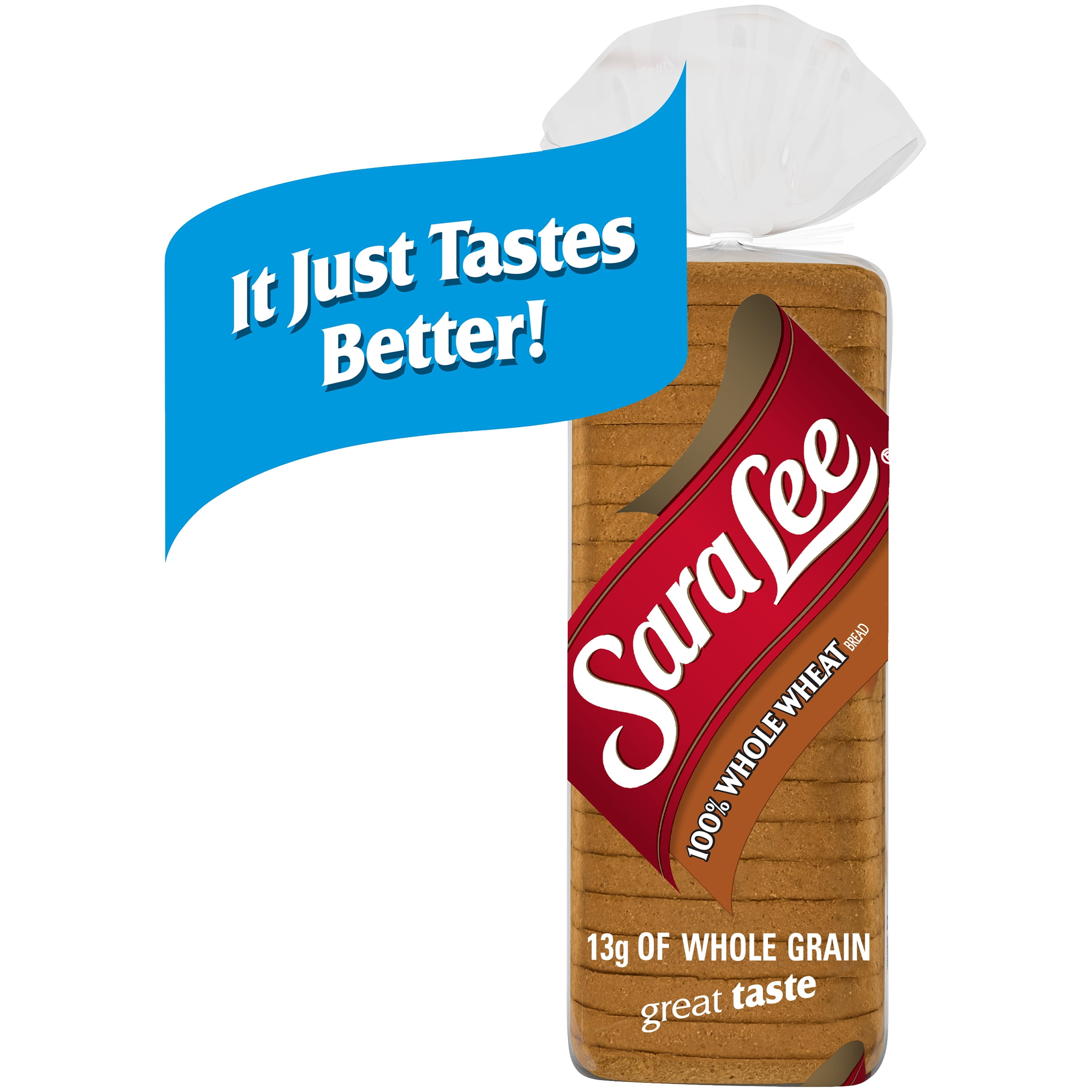 Sara Lee 100% Whole Wheat Sandwich Bread, 20 Oz Loaf of Wheat Bread