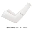 thumbnail image 3 of Mangas de brazo de refrigeración unisex Ciclismo Running Sport Sunscreen Arm Cuff (Blanco), 3 of 5