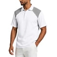 thumbnail image 5 of Hearthz Linen Men's Polo Shirts Moisture Wicking Raglan Short Sleeve Shirt for Men Color Block Soft Breathable Mens Golf Polos, 5 of 8