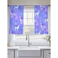 thumbnail image 6 of Cute Camels Sheer Curtains 45 Inches Length 2 Panels Set, Window Sheer Curtains for Living Room/Bedroom, Desert Animals Houses Palm Trees Fantasy Purple Light Filtering Rod Pocket Curtain 52''x45''x2, 6 of 8