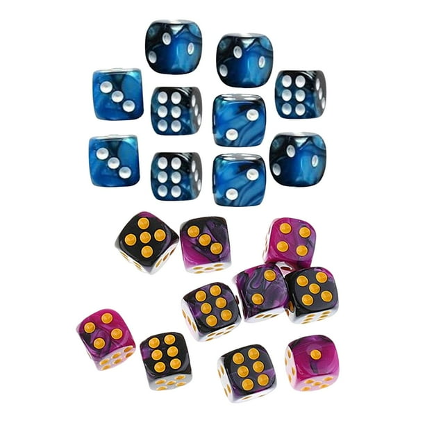 Dados de seis caras,Juego de dados de seis caras para enseñanza de matemáticas.,Juego de dados de acrílico de dados de 6 caras,Acrílico Juego de rol Dados Juego de mesa Accesorios,juegos de Sunnimix Dados de seis caras