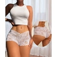 thumbnail image 4 of Pantalones cortos sexy con cintura en V de Finetoo, cintura alta, 5 unidades, 4 of 5