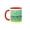 Red/White, variant on 3drose, Image of Have a Great Day with Three Watercolor Daisies, 11oz Two-tone Red Mug