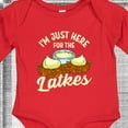 thumbnail image 4 of Inktastic Hanukkah Funny Here for Latkes Boys or Girls Long Sleeve Baby Bodysuit, 4 of 5