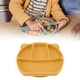 thumbnail image 4 of Plato De Silicona Para Bebé, Plato Dividido Para Niños Pequeños Con Succión, Bandeja De Comida De 3 Compartimentos Para Niños, Incluye Cuchara Y Tenedor, 4 of 7