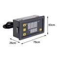 thumbnail image 3 of 12V Digital Temperature Controller Switch with 1 Meter Probe, 20A Thermostat Control Module, -55-120℃ Range, 0.1℃ Accuracy, Data Save Function for HVAC & Reptile Enclosures, 3 of 8