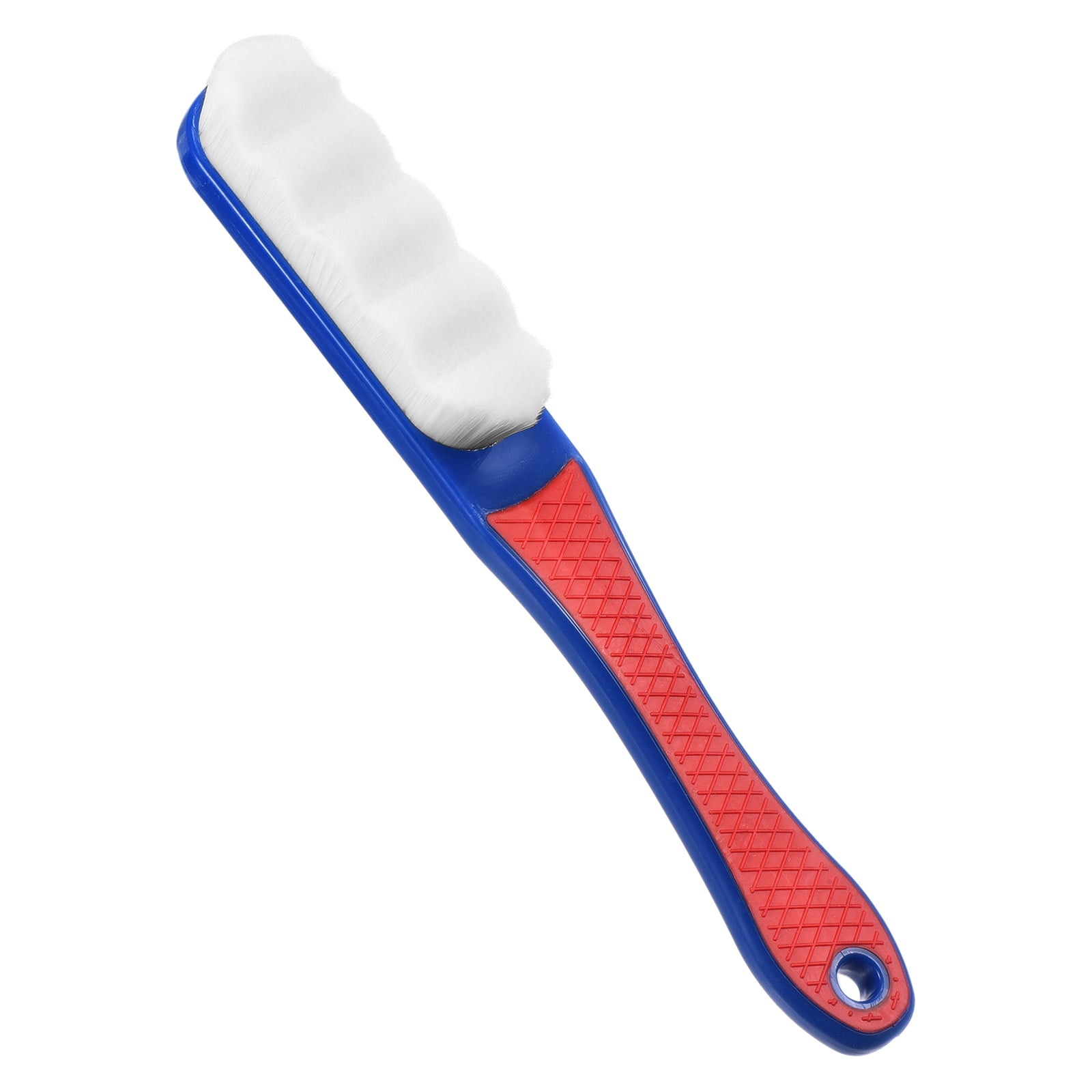 Uxcell Nylon Scrub Groove Detail Corner Dust Removal Wave Cleaning Brush Red Blue