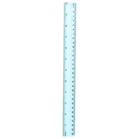 Ruler 12 Inch, Plastic Ruler Kit with Centimeters, Millimeters, Inches and Conversion Table, Easy to Read Metric Rule Set