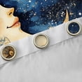 thumbnail image 4 of Manfei Boys Girls Chic Floral Moon Black Out Curtains,Bohemian Theme Curtains Pack of 2 (42x63 Each),Starry Sky Bedroom Curtains,Microfiber Bedroom Decor, 4 of 6
