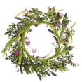 thumbnail image 4 of Vickerman 24" Artificial Purple Lilac Wild Flower Wreath., 4 of 5