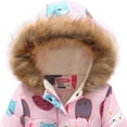 thumbnail image 2 of Veste Matelassée pour Enfants Garçons et Filles Imprimé Mode Dessin Animé Grand Garçon Long Col à Capuche Veste Matelassée, 2 of 5