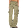 thumbnail image 4 of Lisingtool Pants For Women Womens Cargo Pants With Pockets Outdoor Casual Ripstop Camo Military Construction Work Pants Green, 4 of 9