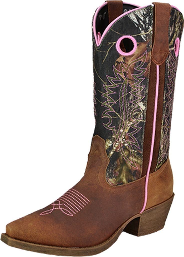 John Deere Western Boots Womens Snip Toe Cowboy Tan Camo Pink JD3746 Walmart