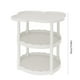 thumbnail image 3 of Mesa auxiliar de sofá estilo crema, mesa de centro pequeña para sala de estar, mesa de almacenamiento móvil de piso a techo, estante de nube de cuatro hojas, 3 of 5