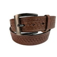 thumbnail image 4 of Leather Belt Office Work Wear Men Jean Trouser Women Basket Weave Tan - 36, 4 of 4