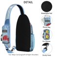 thumbnail image 3 of Crossbody Sling Backpack for Women Men Light Blue Octopus Repeat Shoulder Sling Crossbody Casual Chest Bag for Travel Sports Running Hiking, 3 of 6