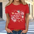 thumbnail image 2 of Busydd Women's T-Shirts Mother's Day Round Neck Graphic Tees Casual Basic Summer Short Sleeve Tops for Women M, 2 of 4