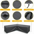 thumbnail image 3 of STARTWO Patio V-Shaped Furniture Sectional Sofa Cover Thickened 600D Heavy Duty Waterproof Outdoor Cover, 3 of 6