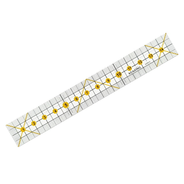 fastboy Sewing Ruler Transparent Ruler for Simple Quilting Designs Tailors DIY Tools 15cm