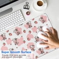 thumbnail image 4 of Long Mouse Pads for Desk,White Cow Strawberry Pattern Desk Mats on Top Of Desks, Desk Mouse Pad Extra Large with 3mm Non-Slip Base and Stitched Edge for Gaming,Office,Work,Home 35.4"x15.7", 4 of 6