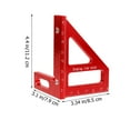 Angle Rulzer FOMIYES Aluminum Angle Ruler 45 and 90 Degree for Woodworking ...