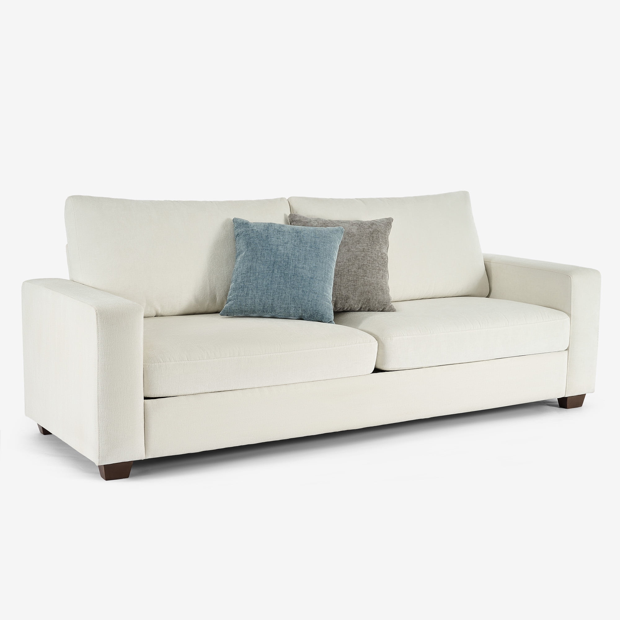 Bestco 86.6" Upholstery Sofa 3 Seater Modern Couch with Deep Seats for Living Room Beige