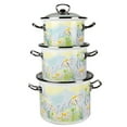 thumbnail image 4 of Stockpots Daisy Fields Enameled Steel Cooking Pot - Set of 3, 4 of 14