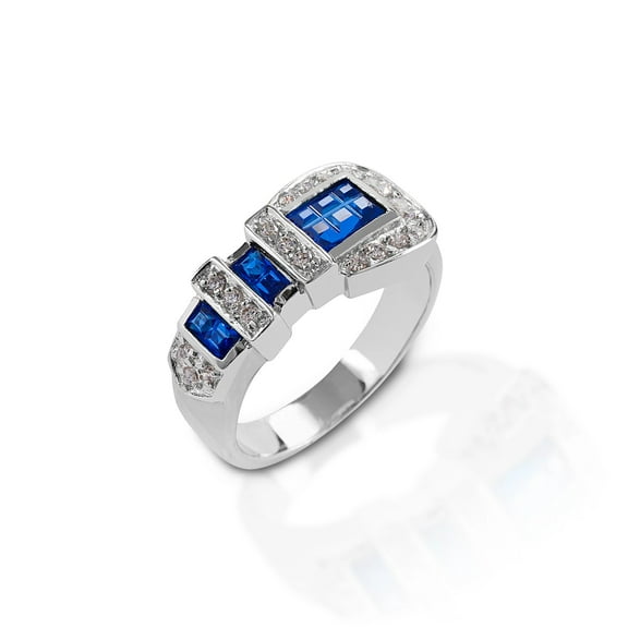 Kelly Herd Women's Blue Ranger Style Buckle Ring - 3K000000 6