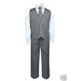 thumbnail image 6 of Infant Toddler & Boy Wedding Formal Pinstripe Suit Gray sz S,M,5,6,7,8,10,12-20, 6 of 9