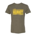 thumbnail image 2 of Wild Bobby,The Best Hubby in The Galaxy, Father's Day, Men Premium Tri Blend Tees, Military Green, Large, 2 of 3