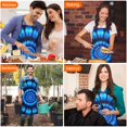 thumbnail image 7 of Blue Tie Dye Spiral Pattern Apron-Garden Aprons for Women with Pockets-Cotton Linen Waterproof Kitchen Cooking Gardening Aprons Adjustable for Kitchen,Cooking,BBQ and Salon 33x27 Inch, 7 of 7