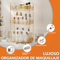 thumbnail image 4 of Organizador de Encimera de Ba&ntilde;o de 3 Niveles, Bandeja de Cambiador para Cosm&eacute;ticos Estante de Maquillaje para Tocador, caja de maquillaje ideal para dormitorios, ba&ntilde;os, 4 of 7