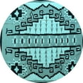 thumbnail image 1 of Ahgly Company Indoor Round Abstract Light Blue Modern Area Rugs, 8' Round, 1 of 4