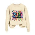 thumbnail image 4 of WEAIXIMIUNG Sweat-Shirt Bleu Marine pour Femmes Automne et Hiver Col Rond Manches Longues Sweat-Shirt Imprimé Pull de Noël, 4 of 4