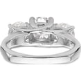 thumbnail image 5 of 14K White Gold 3-Stone Diamond Semi-Mount Engagement Ring (Size 7) Made In India rm2953e-100/100-waa, 5 of 5